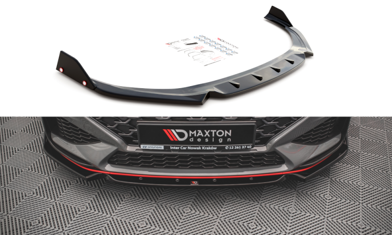 Maxton Front Ansatz +Flaps für V.1 Hyundai I30 N Hatchback/Fastback Mk3 Facelift HY-I30-3F-N-FD1G+FS