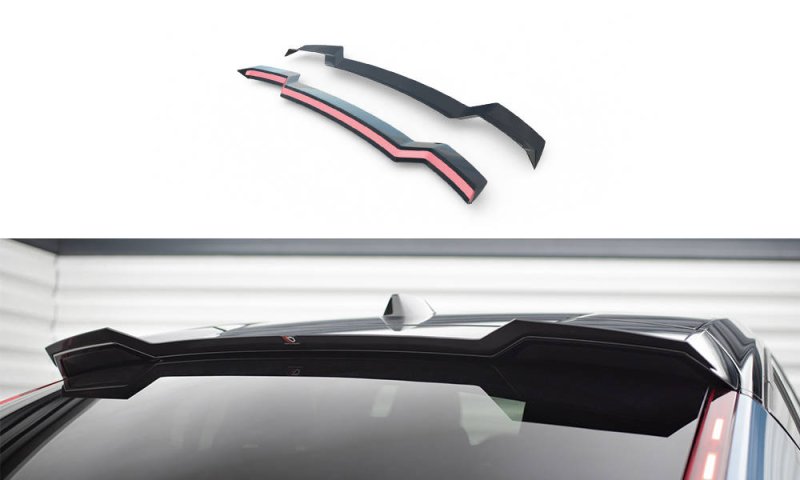 Maxton Spoiler CAP Abrisskante Volvo C40 Mk1 schwarz Hochglanz VO-C40-1-CAP1-G