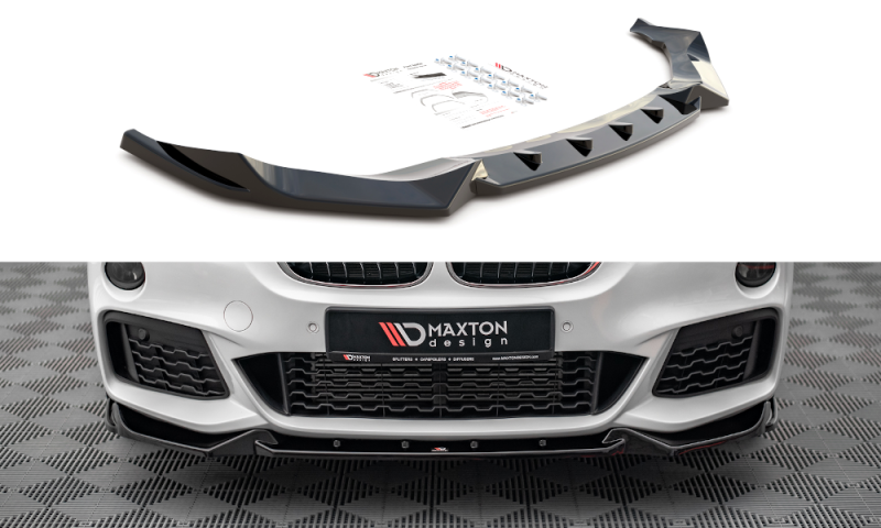 Maxton Front Ansatz V.2 für BMW X1 M-Paket F48 schwarz Hochglanz BM-X1-48-MPACK-FD2-G