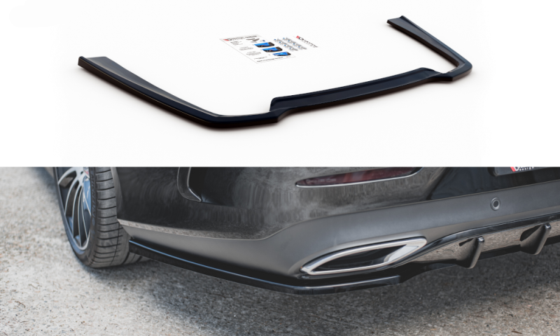 Maxton Mittlerer Diffusor Heck Ansatz für Mercedes-Benz CLS AMG-Line C257 schwarz Hochglanz ME-CLS-257-AMGLINE-RD1-G