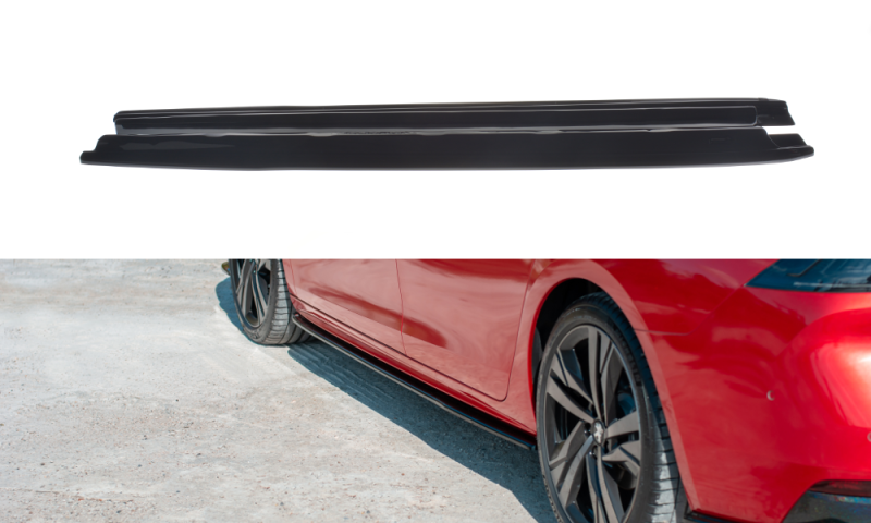 Maxton Seitenschweller Ansatz für Peugeot 508 Mk2 schwarz Hochglanz PE-508-2-GT-SD1-G