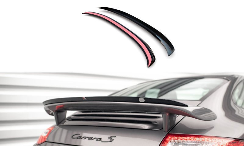 Maxton Spoiler CAP für Porsche 911 Carrera / Carrera GTS 997 Facelift schwarz Hochglanz PO-911-997F-CA-S-CAP1-G