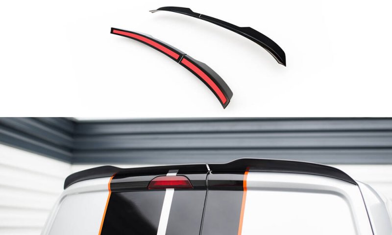 Maxton Spoiler CAP Abrisskante Ford Transit Courier Mk1 schwarz Hochglanz FO-TR-COU-1-CAP1-G