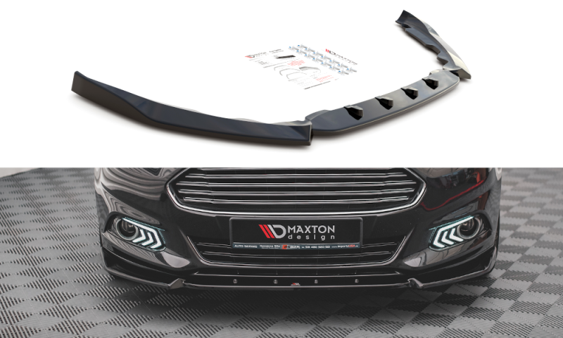 Maxton Front Ansatz für Ford Mondeo Mk5 schwarz Hochglanz FO-MO-5-FD1-G