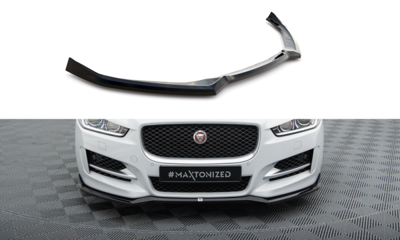 Maxton Front Ansatz V.1 Jaguar XE R-Sport X760 schwarz Hochglanz JA-XE-1-RSPORT-FD1-G