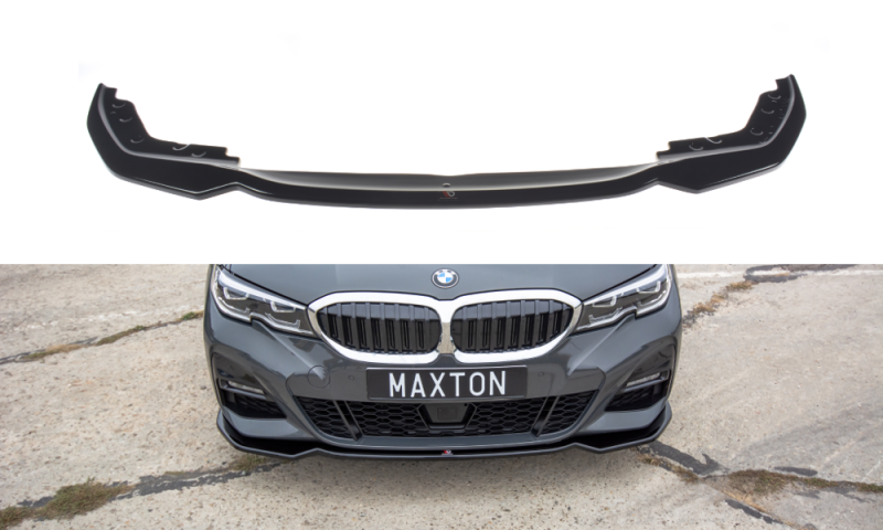 Maxton Front Ansatz V.2 für BMW 3er G20 M Paket schwarz Hochglanz BM-3-20-MPACK-FD2-G