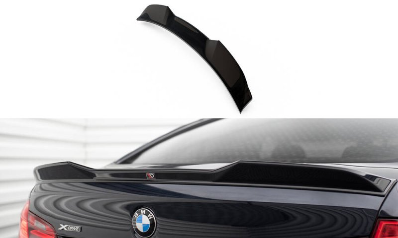 Maxton Spoiler CAP Abrisskante 3D BMW 5er M-Paket F10 schwarz Hochglanz BM-5-10-MPACK-CAP1-G