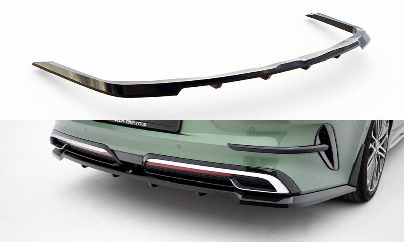 Maxton Mittlerer Cup Diffusor Heck Ansatz Kia Proceed GT-Line Mk1 Facelift schwarz Hochglanz KI-CE-3F-PRO-GTLINE-RD3G+RD4-G