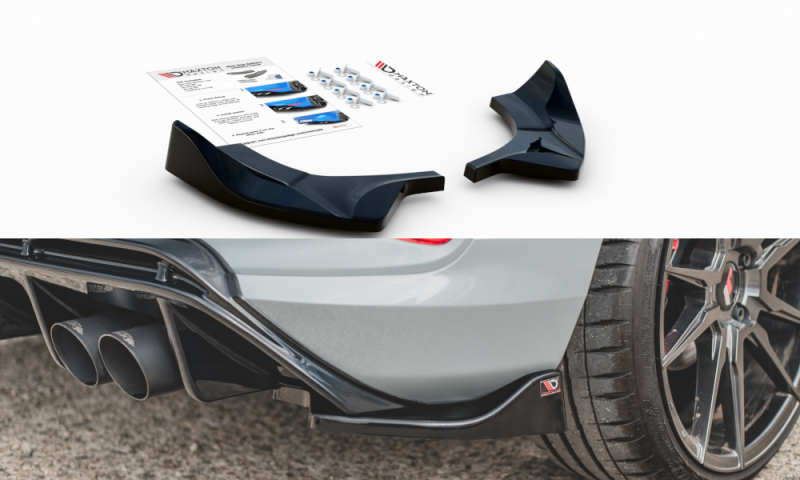 Maxton Heck Ansatz Flaps Diffusor V.2 für Ford FIesta Mk8 ST schwarz Hochglanz FO-FI-8-ST-RSD2-G