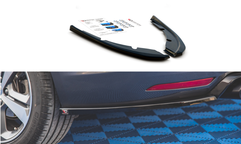 Maxton Heck Ansatz Flaps Diffusor V.2 für Peugeot 308 SW Mk2 Facelift schwarz Hochglanz PE-308-2F-SW-RSD2-G
