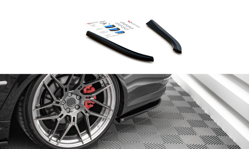 Maxton Heck Ansatz Flaps Diffusor für Audi S8 D3 schwarz Hochglanz AU-S8-D3F-RSD1-G