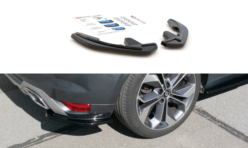Maxton Heck Ansatz Flaps Diffusor für Renault Megane Mk.4 GT-Line schwarz Hochglanz RE-ME-4-GTLINE-RSD1-G