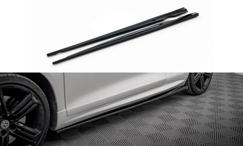 Maxton Seitenschweller Ansatz V.2 VW Scirocco R Mk3 schwarz Hochglanz VW-SC-3-R-SD2-G