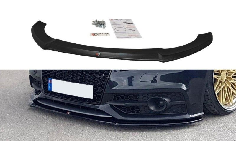 Maxton Front Ansatz V.1 für Audi A7 Mk1 S-Line schwarz Hochglanz AU-A7-1-SLINE-FD1-G