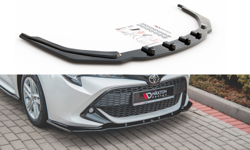 Maxton Front Ansatz V.1 für Toyota Corolla XII Touring Sports/ Hatchback schwarz Hochglanz TO-CO-12-FD1-G