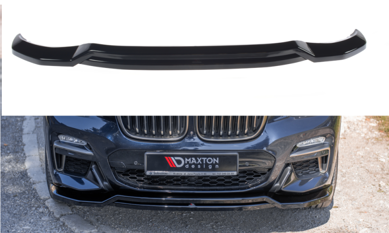 Maxton Front Ansatz für  BMW X4 M-Paket G02 schwarz Hochglanz BM-X4-02-MPACK-FD1G+FD1R-G