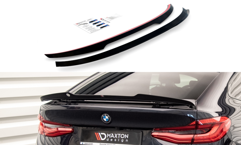 Maxton Spoiler CAP für BMW 6er GT G32 M-Paket schwarz Hochglanz BM-6-32-GT-MPACK-CAP1-G