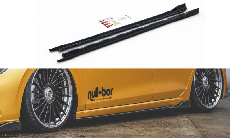 Maxton Seitenschweller Ansatz für V.2 für VW Golf 8 schwarz Hochglanz VW-GO-8-SD2-G