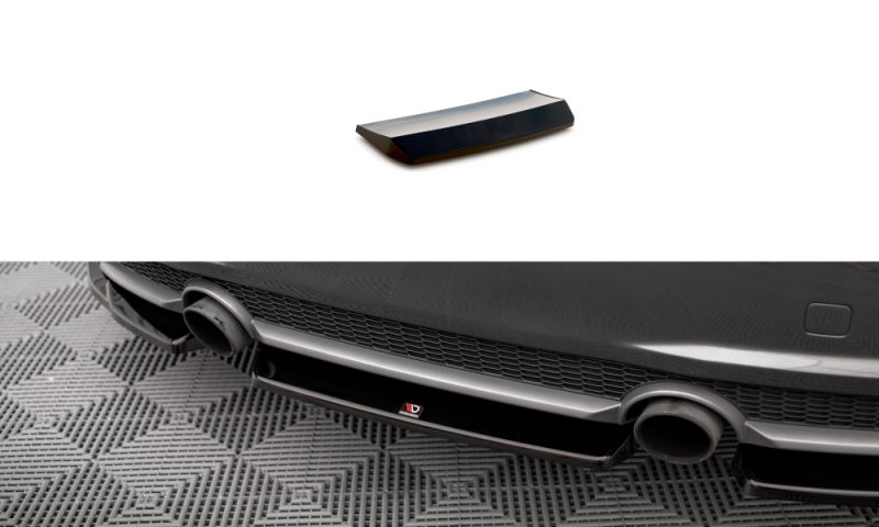 Maxton Mittlerer Cup Diffusor Heck Ansatz Audi TT S-Line 8S schwarz Hochglanz AU-TT-3-SLINE-RD1-G