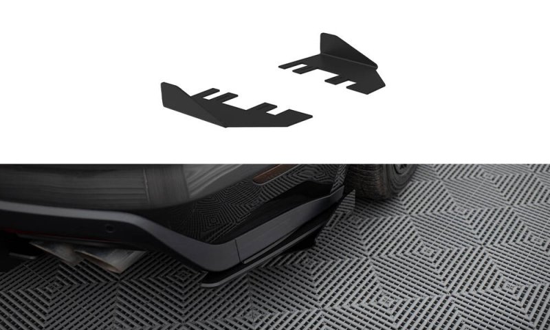 Maxton Hintere Seiten Flaps Ford Mustang GT Mk6 schwarz Hochglanz FOMU6GTCNC-RSF1-G