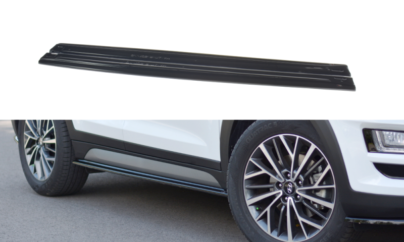 Maxton Seitenschweller Ansatz für Hyundai Tucson Mk3 Facelift schwarz Hochglanz HY-TU-3-SD1-G