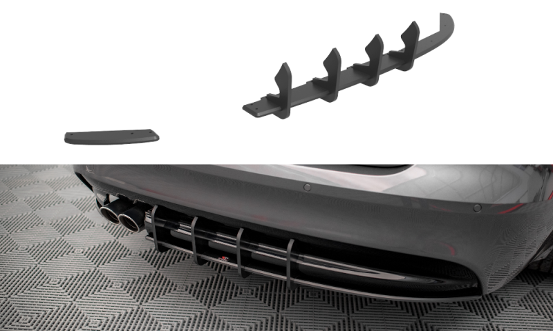 Maxton Street Pro Heckschürze für Jaguar XF R-Sport Mk2 JAXF2RSPORTCNC-RS1B