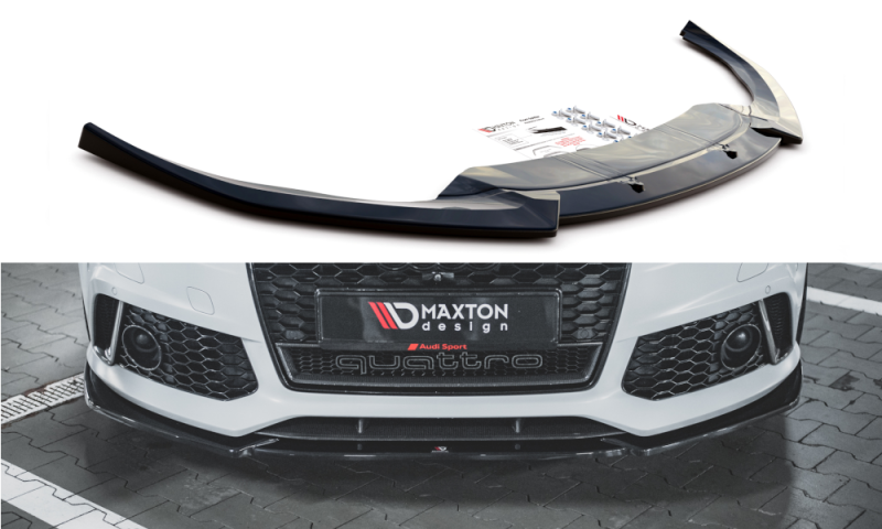 Maxton Front Ansatz V.4 für Audi RS6 C7 schwarz Hochglanz AU-RS6-C7-FD4-G