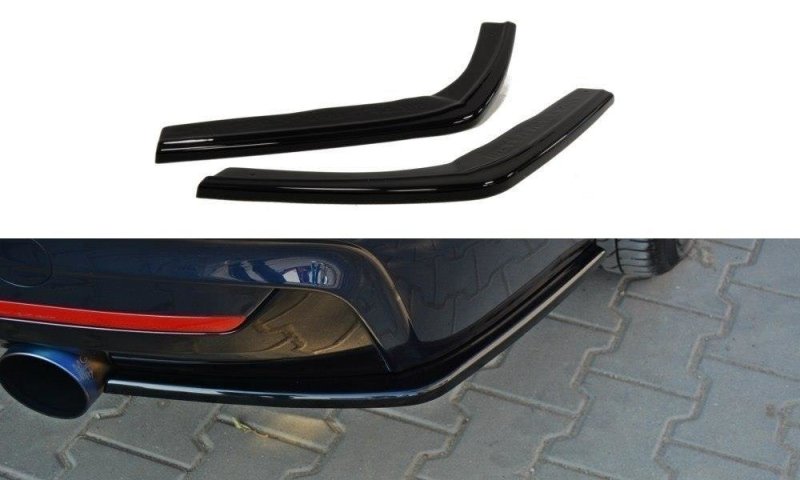 Maxton Heck Ansatz Flaps Diffusor für BMW 4er F32 M Paket schwarz Hochglanz BM-4-F32-MPACK-RSD1-G
