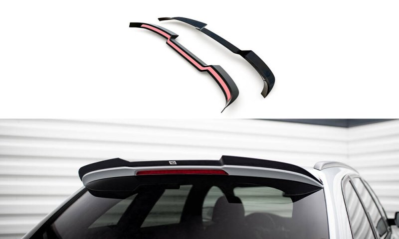 Maxton Spoiler CAP Abrisskante Audi A4 Competition Avant B8 Facelift schwarz Hochglanz AU-A4-B8F-COMP-CAP1-G