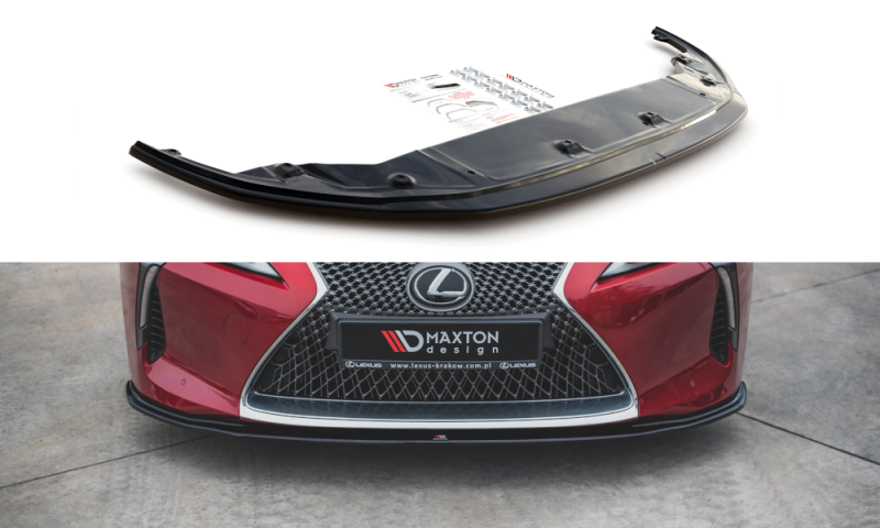 Maxton Front Ansatz V.2 für Lexus LC 500 schwarz Hochglanz LE-LC-500-FD2-G