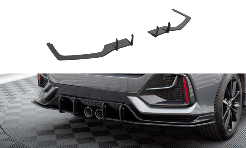 Maxton Street Pro Heck Ansatz Flaps Diffusor für Honda Civic Sport Mk 10 Facelift HOCI10SPORTCNC-RSD1B