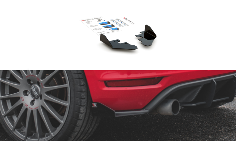Maxton Hintere Seiten Flaps für Volkswagen Golf GTI Mk6 schwarz Hochglanz VWGO6GTICNC-RSF1-G