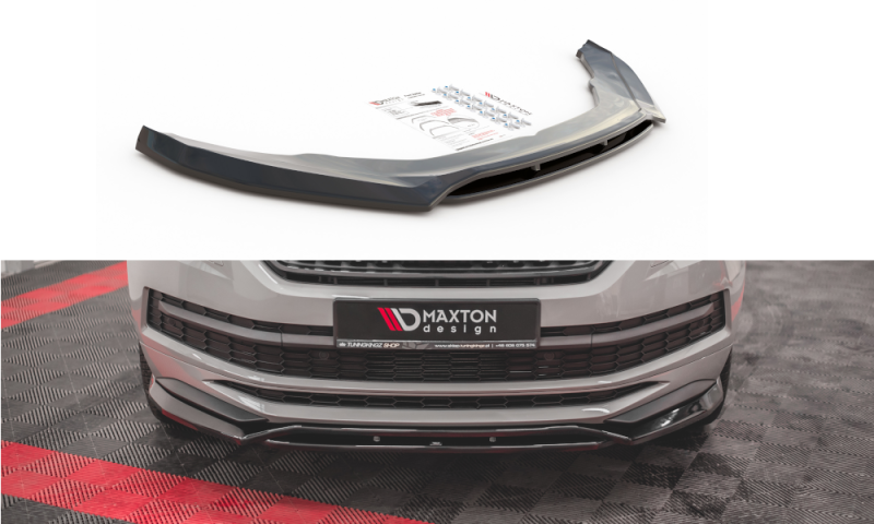 Maxton Front Ansatz für Skoda Kodiaq Mk1 Sportline/RS schwarz Hochglanz SK-KO-1-SL-FD1G+FD1R-G