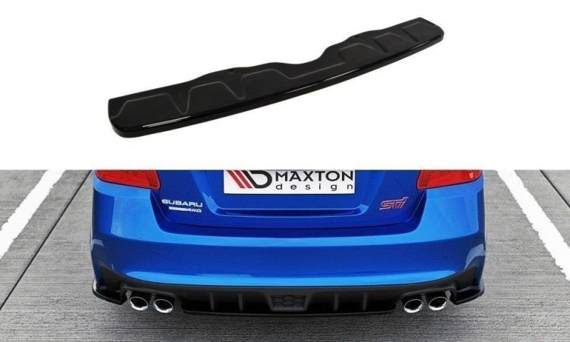 Maxton Mittlerer Diffusor Heck Ansatz für SUBARU WRX STI schwarz Hochglanz SU-IM-4-WRX-STI-RD1-G