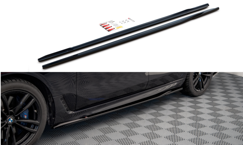 Maxton Seitenschweller Ansatz für BMW 6er GT G32 M-Paket schwarz Hochglanz BM-6-32-GT-MPACK-SD1-G