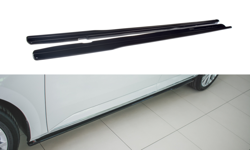 Maxton Seitenschweller Ansatz für Skoda Superb Mk3 FL schwarz Hochglanz SK-SU-3F-SD1-G