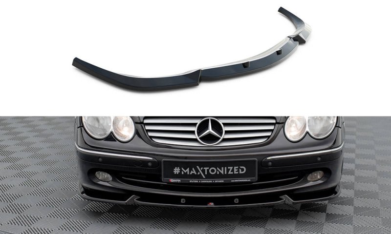 Maxton Front Ansatz V.2 für Mercedes-Benz CLK W209 schwarz Hochglanz ME-CLK-209-FD2-G