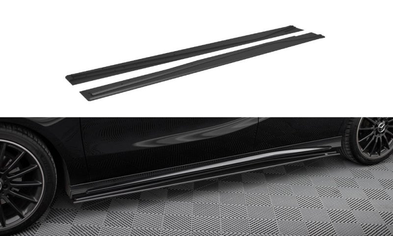 Maxton Street Pro Seitenschweller Ansatz Mercedes-Benz A AMG-Line W176 Facelift MEA176FAMGLINECNC-SD1B