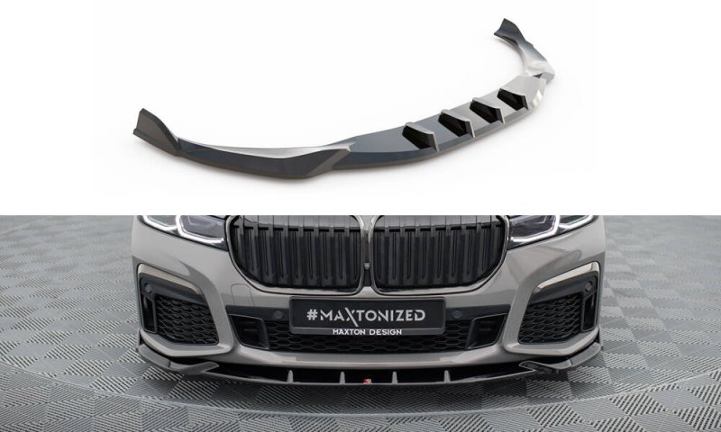 Maxton Front Ansatz V.5 BMW 7 M-Paket G11 / G12 Facelift schwarz Hochglanz BM-7-11F-MPACK-FD5-G