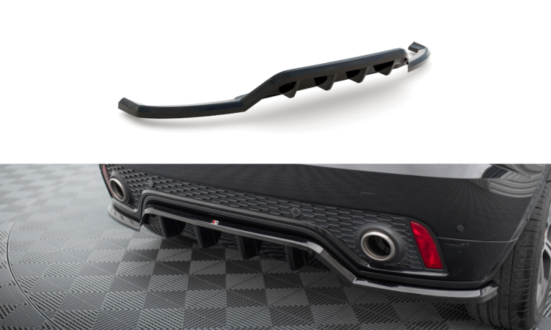 Maxton Mittlerer Cup Diffusor Heck Ansatz Jaguar E-Pace R-Dynamic Mk1 schwarz Hochglanz JA-EP-1-RDYNAMIC-RD1G+RD2-G