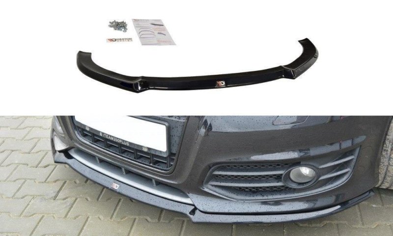 Maxton Front Ansatz V.1 für Audi S3 8P FL schwarz Hochglanz AU-S3-2F2-FD1-G
