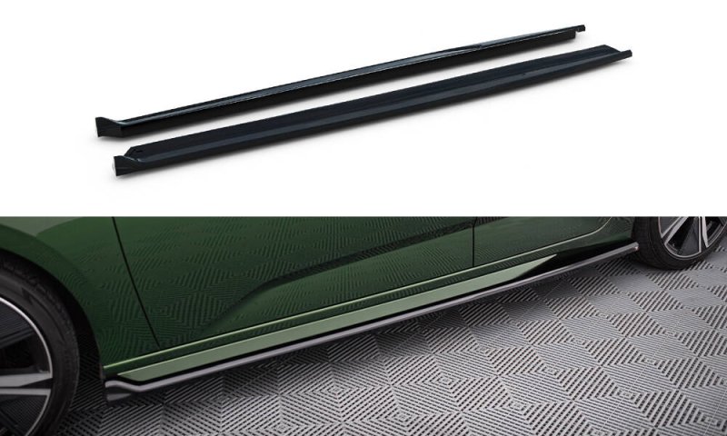 Maxton Seitenschweller Ansatz Peugeot 308 Hatchback Mk3 schwarz Hochglanz PE-308-3-GT-SD1-G