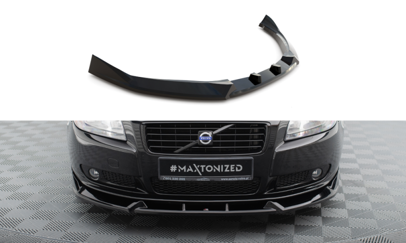 Maxton Front Ansatz Volvo S80 Mk2 schwarz Hochglanz VO-S80-3-FD1-G