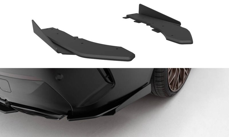 Maxton Street Pro Heck Ansatz Flaps Diffusor + Flaps BMW M440i G22 / G23 / G22 Facelift / G23 Facelift schwarz Hochglanz BM4G22MPACKCNC-RSD2B+RSF2-G