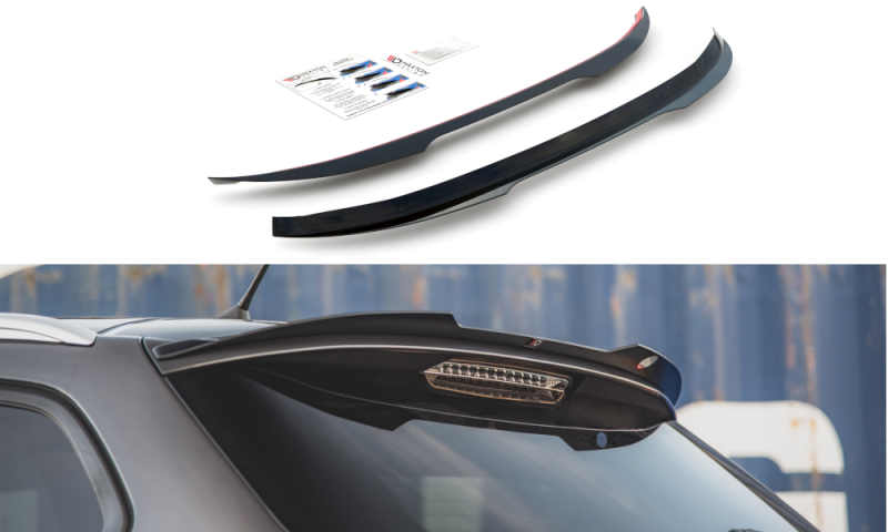 Maxton Spoiler CAP für Peugeot 308 SW Mk2 Facelift schwarz Hochglanz PE-308-2F-SW-CAP1-G