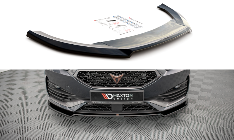 Maxton Front Ansatz V.2 für Cupra Leon schwarz Hochglanz CU-LE-1-FD2-G