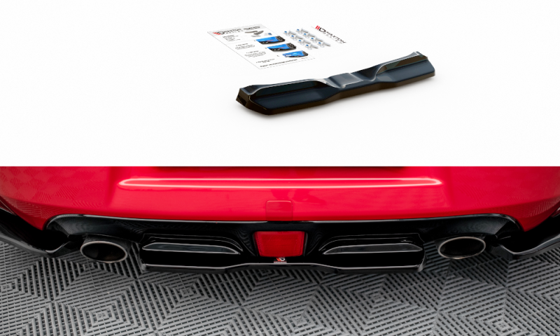 Maxton Mittlerer Diffusor Heck Ansatz V.2 für Nissan 370Z  schwarz Hochglanz NI-370F-RD1-G