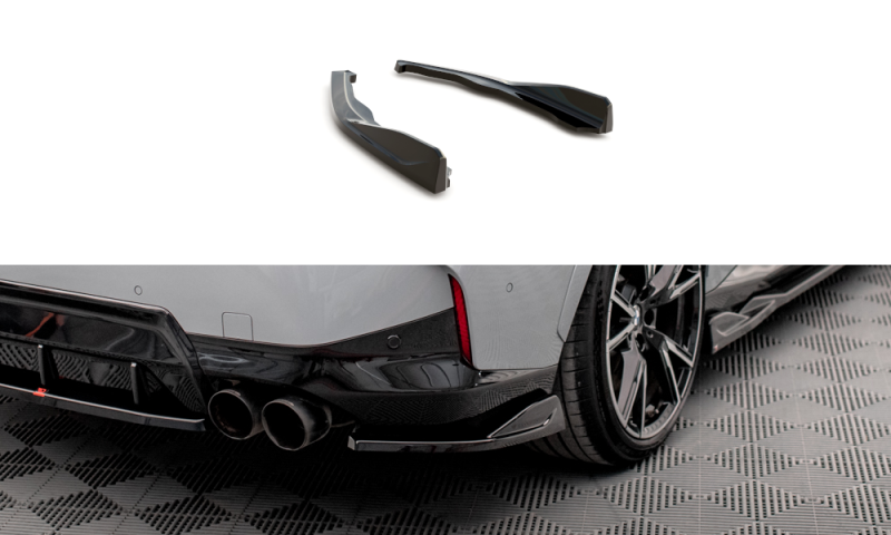 Maxton Heck Ansatz Flaps Diffusor V.1 für BMW 2 Coupe M240i G42 schwarz Hochglanz BM-2-42-M-RSD1-G