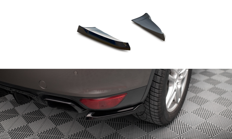 Maxton Heck Ansatz Flaps Diffusor für Porsche Cayenne Mk2 schwarz Hochglanz PO-CAY-2-RSD1-G