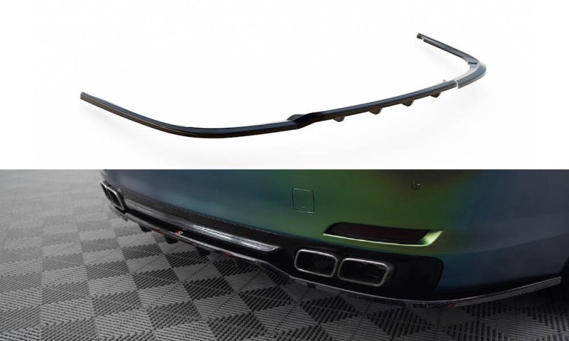 Maxton Mittlerer Cup Diffusor Heck Ansatz BMW 7 F01 schwarz Hochglanz BM-7-01-LONG-RD1G+RD2-G